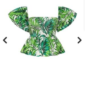 Autumn Adeigbo off shoulder peplum top